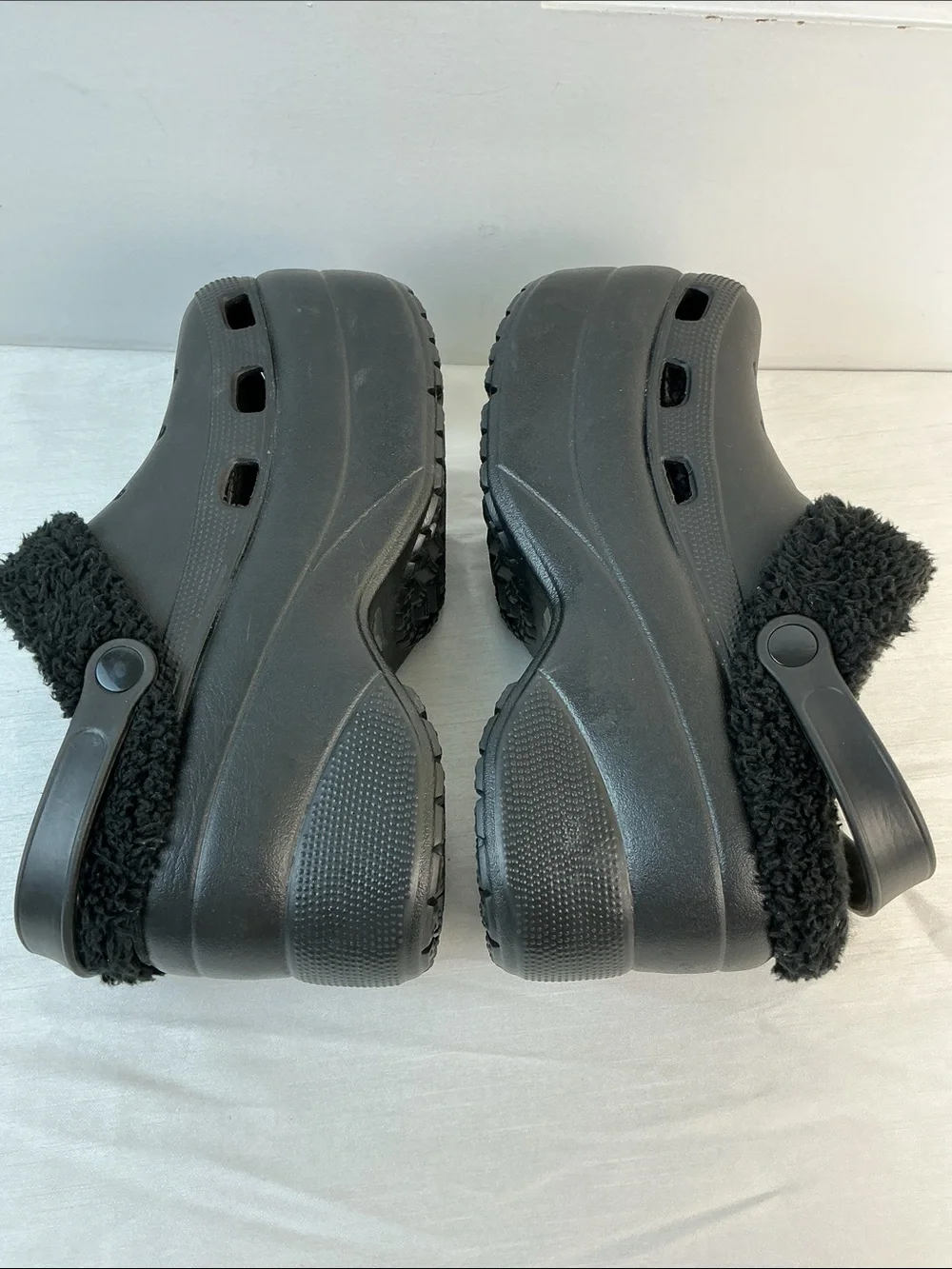 Cape Robbin Black Platform Mules crocs style